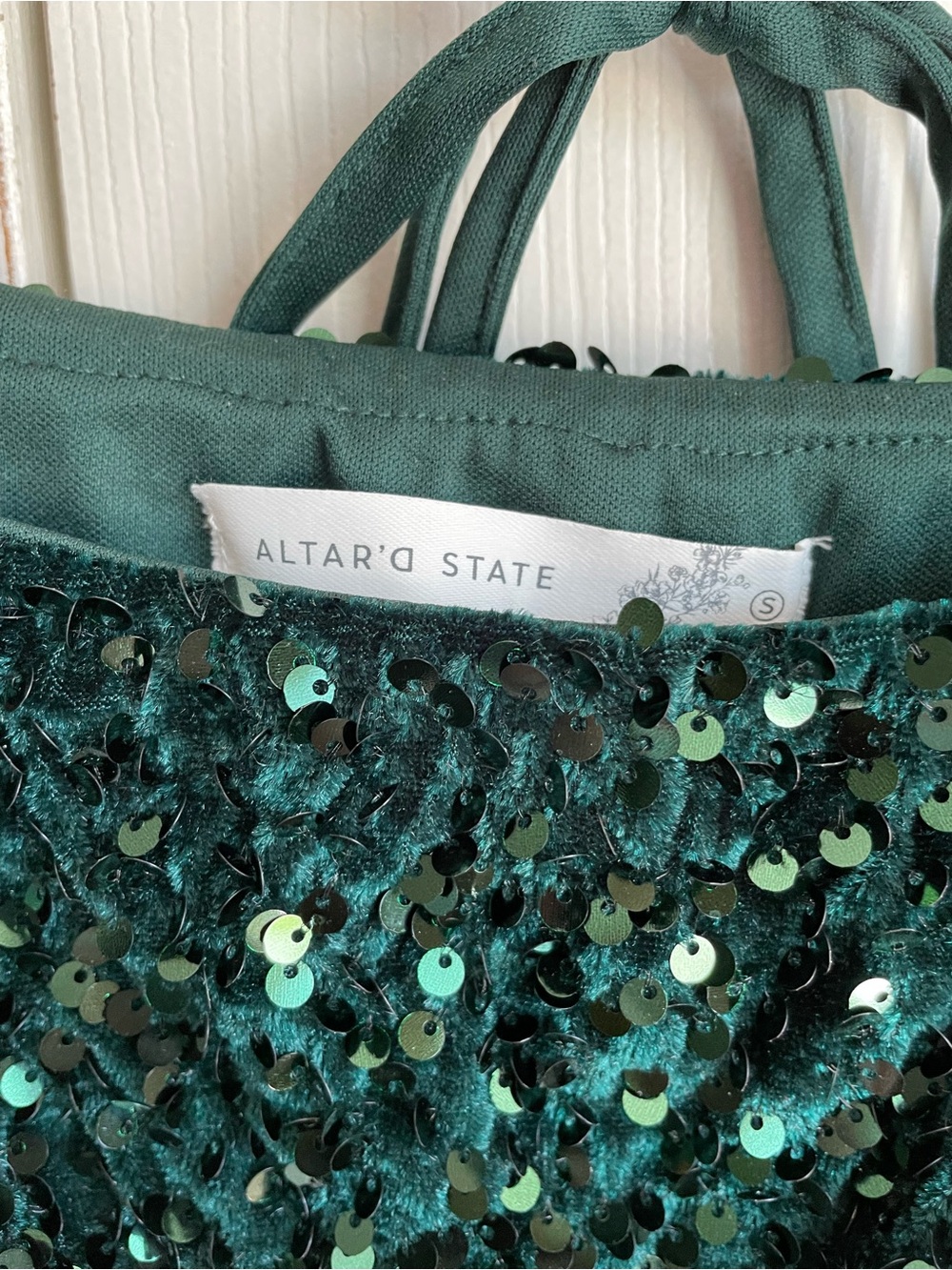 Emerald Green Sequin Women's Dress - Picture 3 of 4
